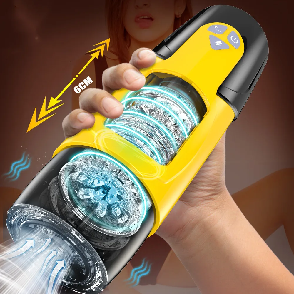 Male Sucking Masturbator Telescopic Swivel Heating Device_voghion.com