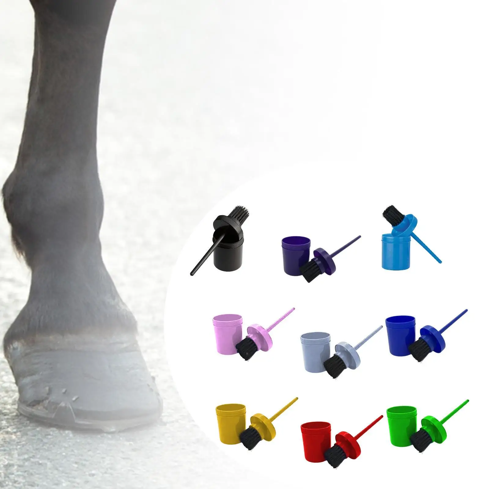 Hoof Grease Brush Massage Tool Easy to Use Sturdy Comfortable Grip Practical Horse Hoof Brush for Livestock Goats Care Supplies 4