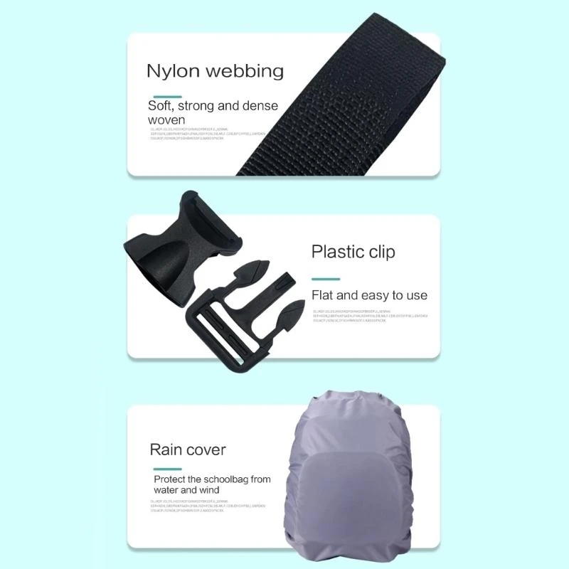 4xff -Rucksack Regenabdeckung Langlebige Plastikschnallen Schnalel Schnallen Bag Accessoire – Detail 7