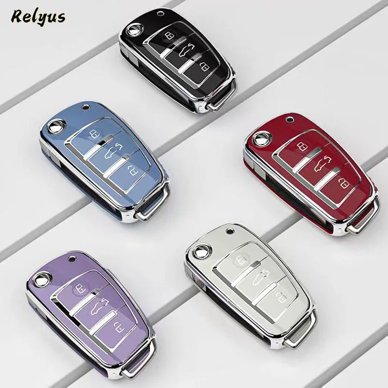 Key Case Key Case Cover Soft TPU for Audi A1 A3 A6 A6L Q2 Q3 Q7 TTS R8 S6 RS3 Keyless Protector Shell Fob Car Accessories