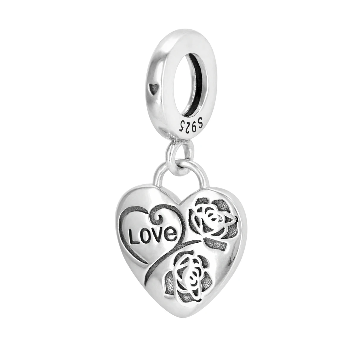 

PANQDIY Unique design S925 Sterling Silver Bracelet Charm Love Rose Pendant Fashion Diy Jewelry Accessories KF062