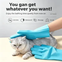 Silicone Pet Bathing Glove, Multifunctional Grooming Massage Brush, Hair Remover Glove for Cats Dogs Home Cleaning - Image 5