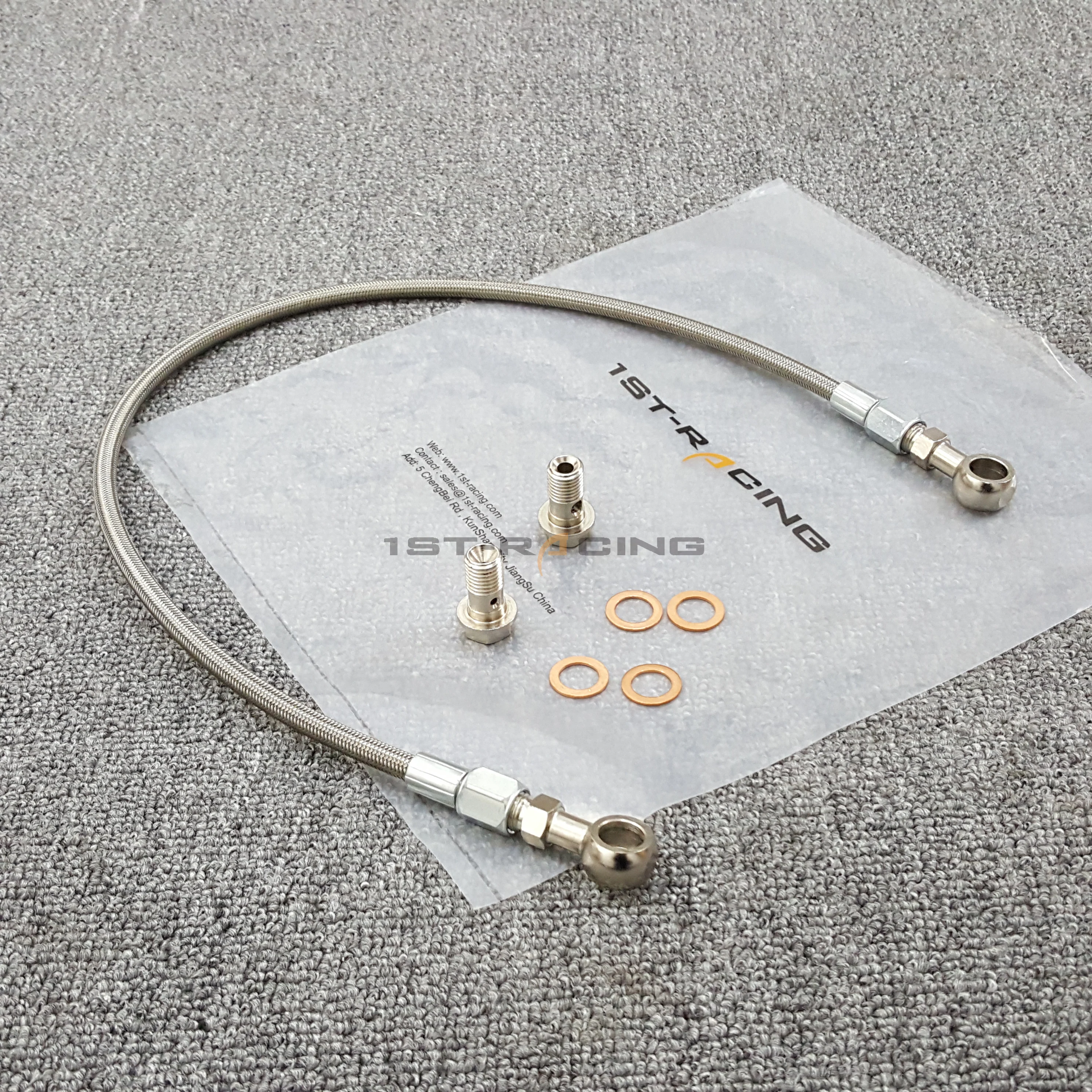 Steel Braided Turbo Oil Feed Line --4AN FOR 1998-2006 Audi TT 8N3 S3 Seat Leon 1.8T 210/225HP AMK APX BAM BFV |