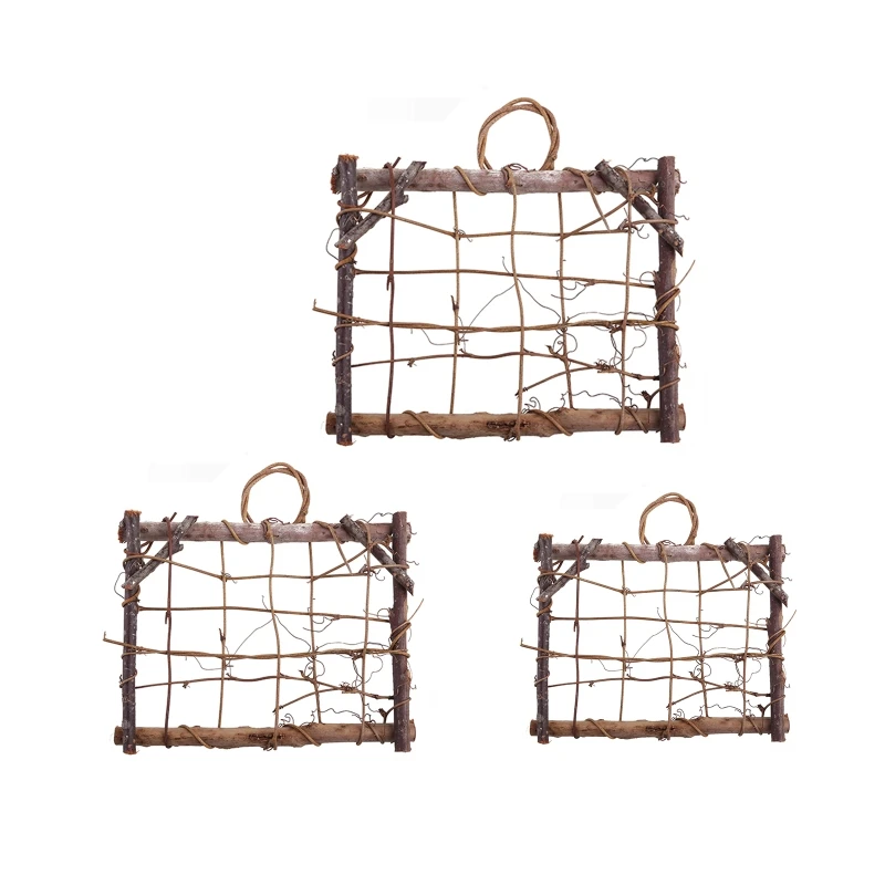 

Air Plant Rattan Frame Tillandsia Holder Wooden Air Plant Succulent Holder Hange