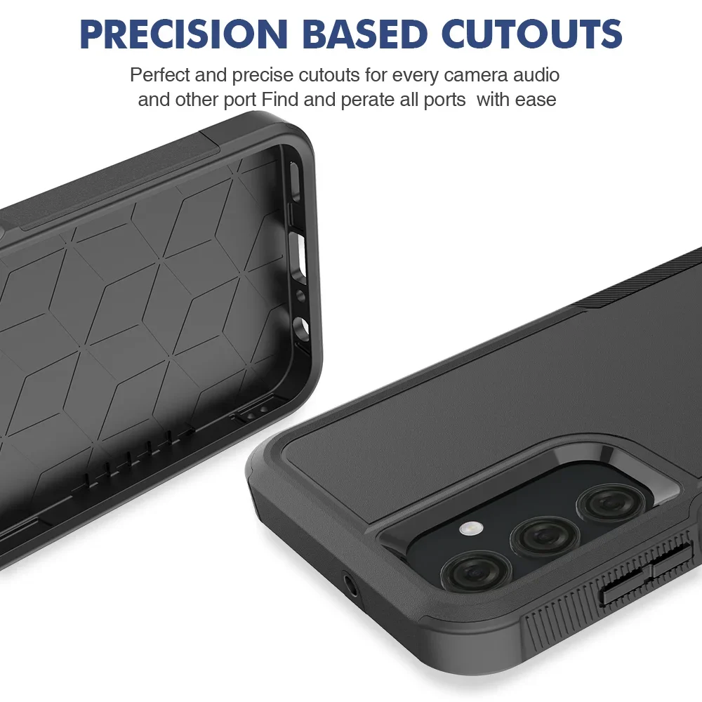 Hybrid Rugged Armor Shockproof Phone Case with TPU Plastic Back Cover
