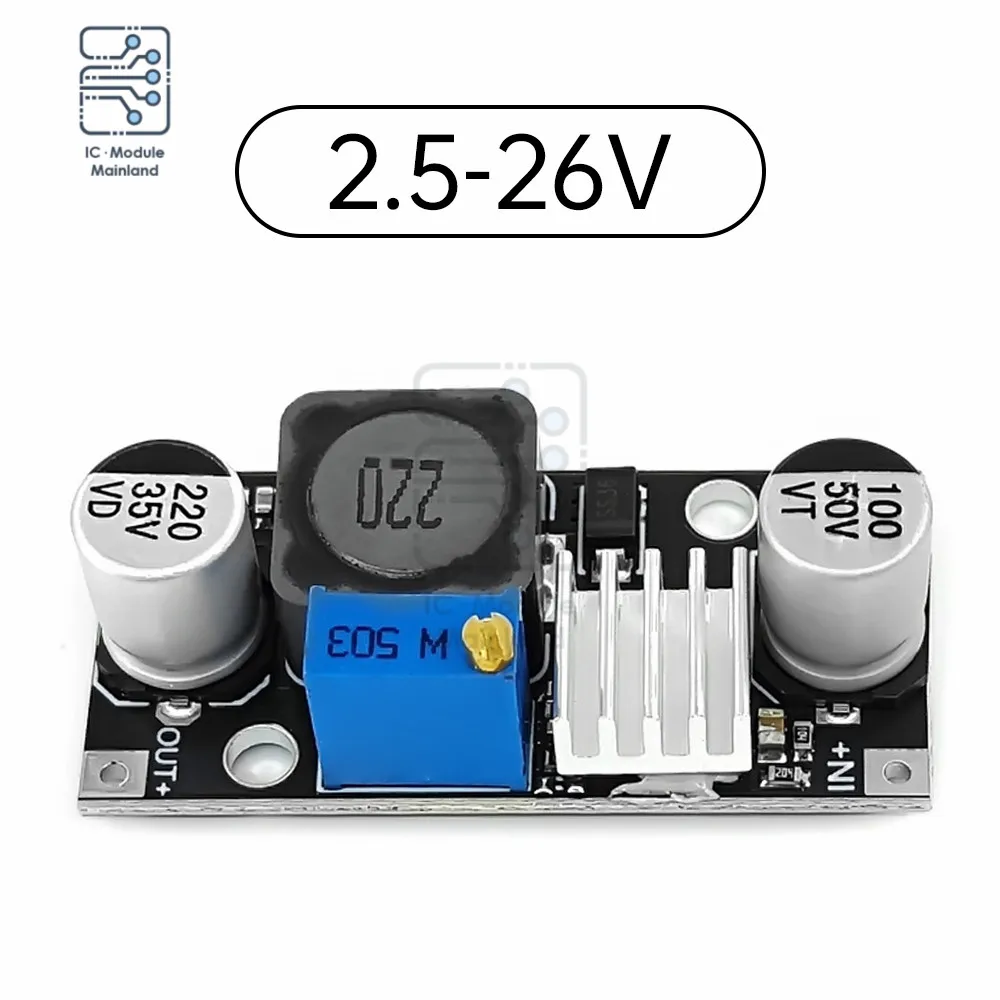 

DC6-40V to 3.3V/5V/9V/12V/24V 2.5-26V DC-DC DC Adjustable Buck Power Supply Module Voltage Regulator Module 3A