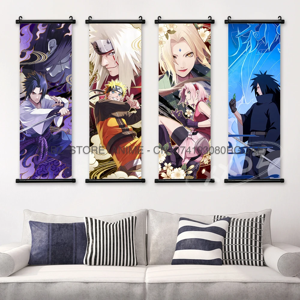 Vibrant Anime Canvas Wall Art Featuring Iconic Characters and Scenes