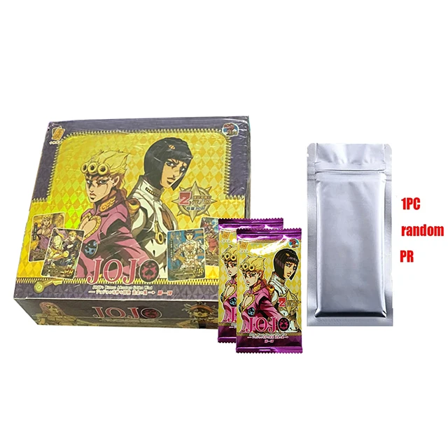 Anime japonês Jojo Bizarre Adventure Coleção Cartões, Jojo Pr Personagens,  Hobby Game, Colecionáveis para a Família, Presentes das crianças