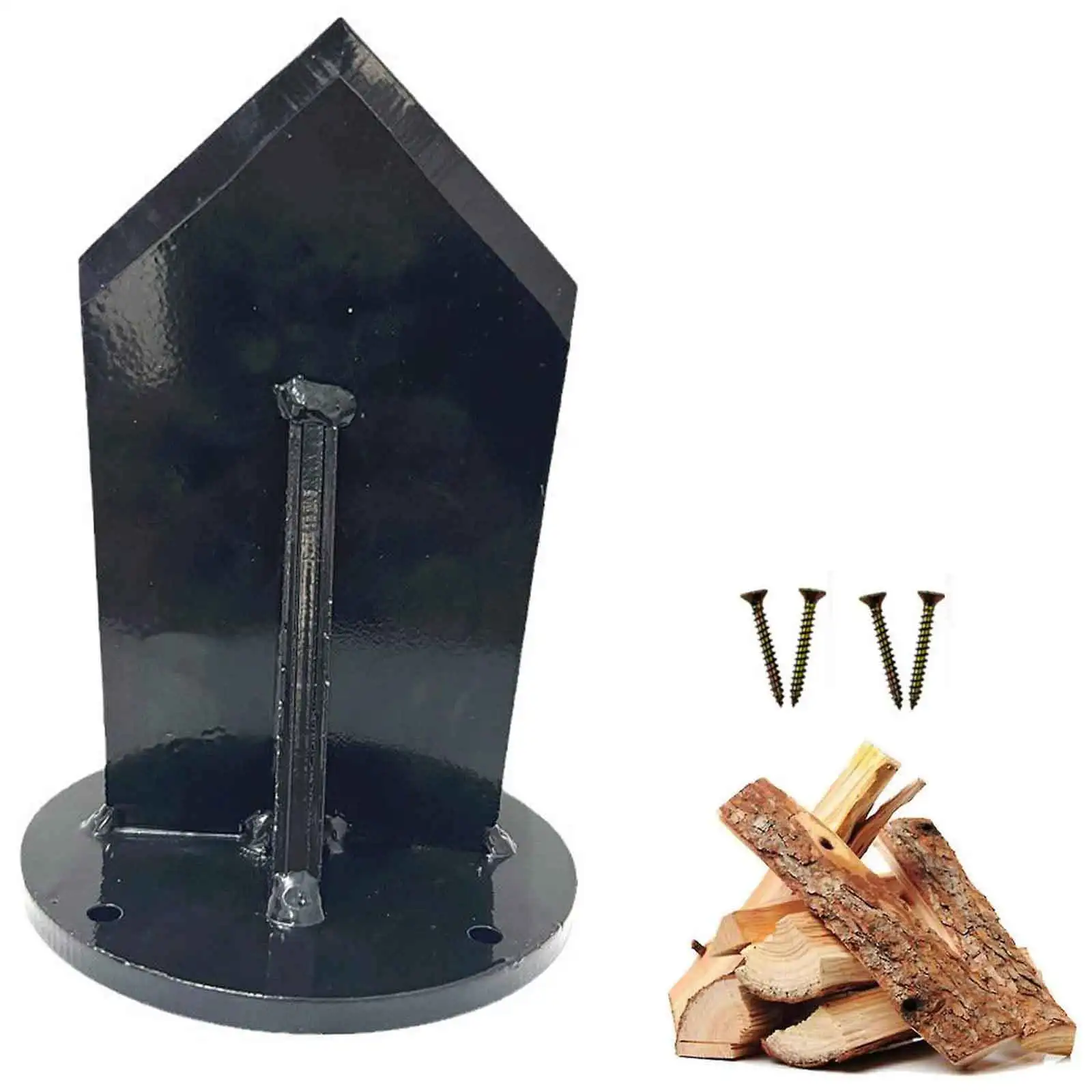 Carbon Steel Vertical Firewood Splitter Safe Wood Splitter Tool for Fireplace Outdoor Camping