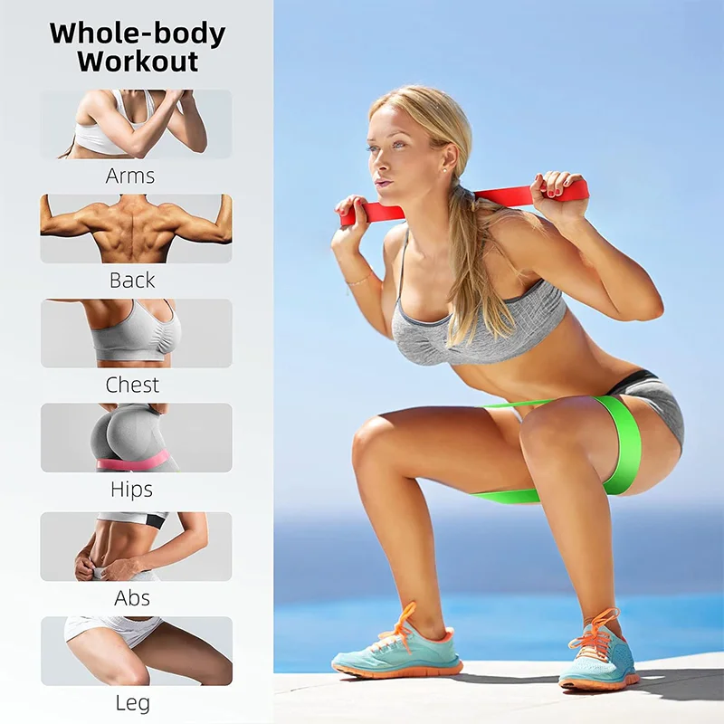 Different Resistance Bands Yoga Band Fitness Exercise Training Hip Tension Band Leg Squat Dance Elastic Loop Stretch Band 2