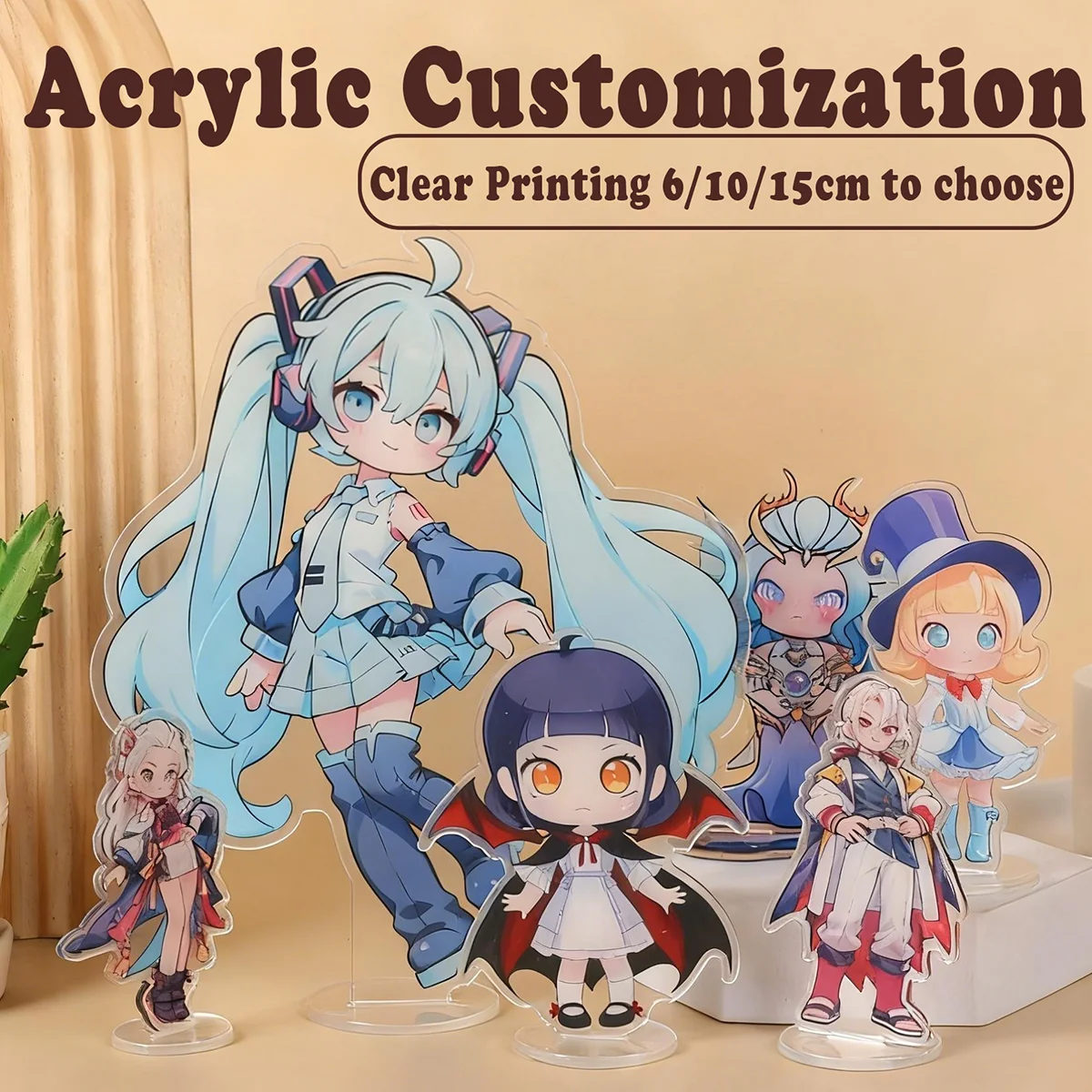 Individueller Anime-Acryl-Standee – HD-glänzender Acryl-Figurenständer, perfektes Geschenk für Geburtstag, Feiertage und Feierlichkeiten, doppelseitiger Druck