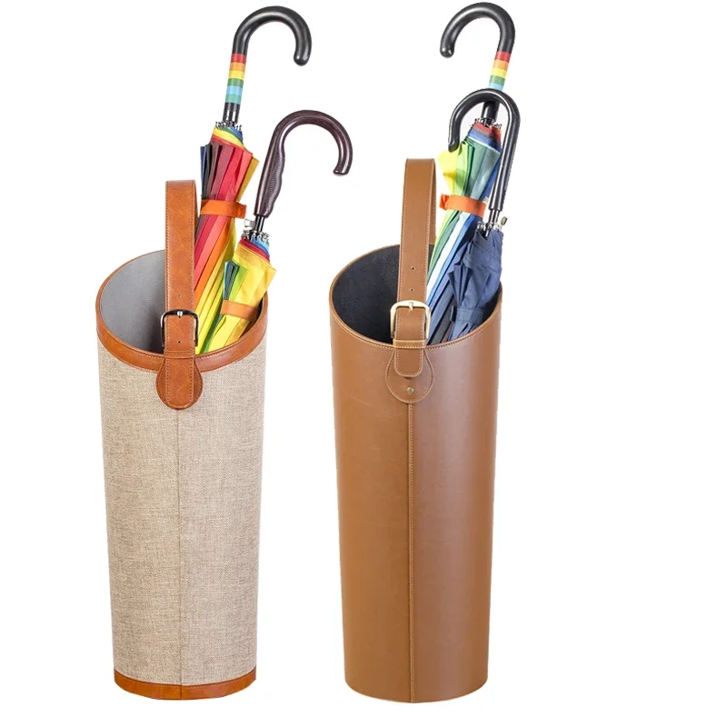 

Home Entryway Modern Umbrella Holder Stand Bucket Stable Umbrella Holder Leather Nordic Paragueros Hogar Home Decor