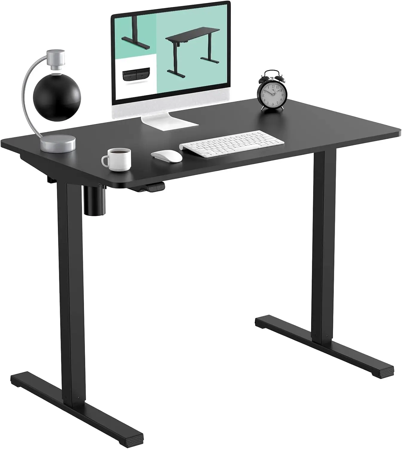 

Adjustable Height Desk 40x24 Inch Small Standing Desk for Small Space Electric Sit Stand Home Office Table Computer Workstation