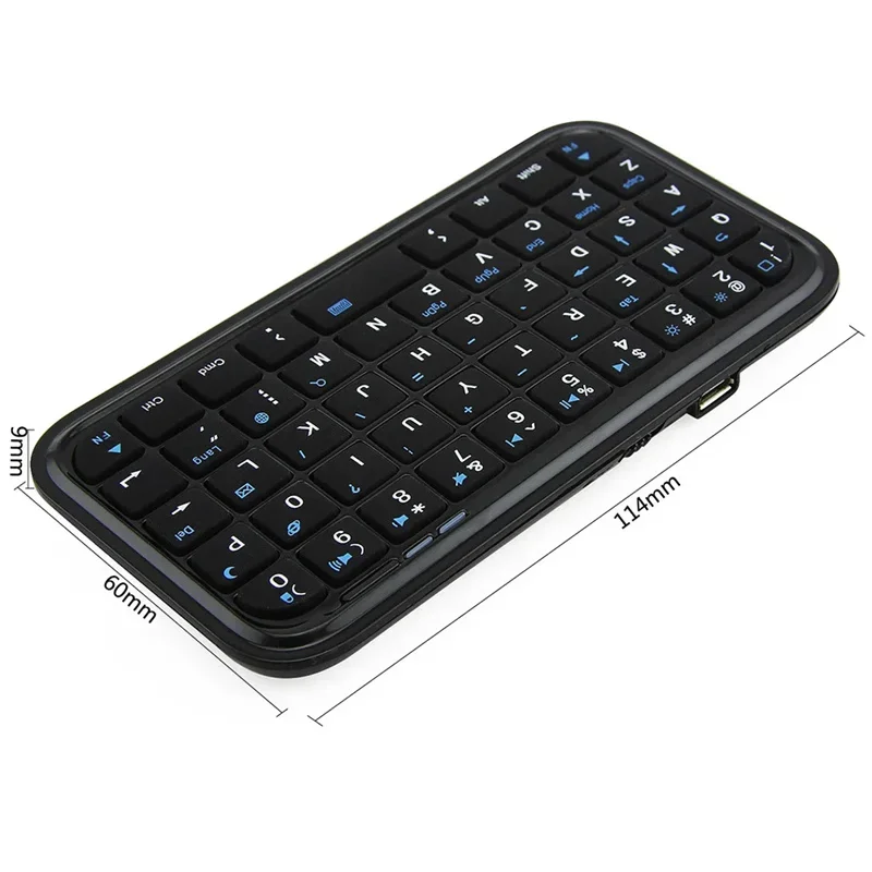 Smart Phone Mini Keyboard Bluetooth 3.0 Rechargeable Slim Travel Size Wireless Keypad Small Portable 49 Keys for Tablets Phone