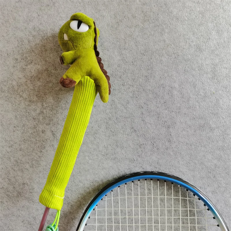 Jurassic Dinosaur Badminton Racket Handle Cover Plush Doll Grip Protectors Handcraft Gift