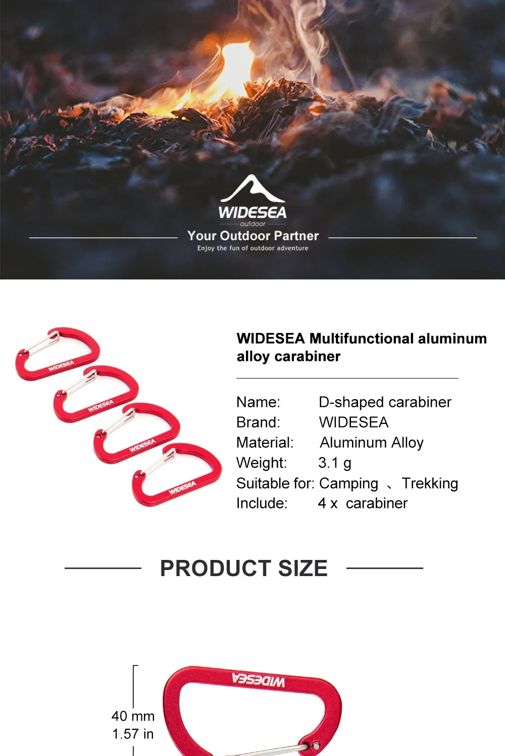 4 Stück Camping Wandern Bergsteiger Schnalle Aluminium legierung Schnur Schnallen Ausrüstung Outdoor-Zelte Zubehör – Detail 1