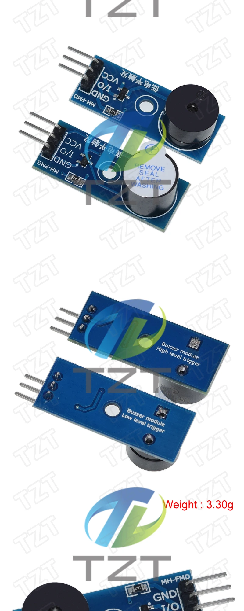 DIYTZT 1/3PCS Für DIY Kit Hohe Qualität Aktive/passive Summer Modul Für arduinoActive Summer Bogen abgeschrägte Modul – Detail 5