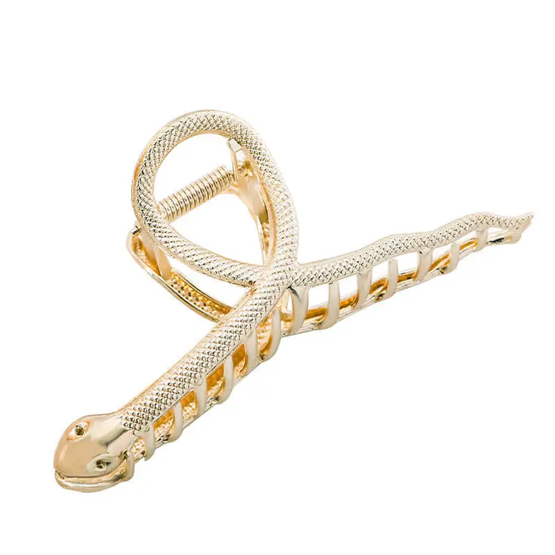 Neue Punk Coole Metall Haar Krallen Koreanische Geometrische Schlange Form Shark Haar Clip Clamp Mädchen Haar Zubehör Frauen Haarnadeln Kopfbedeckungen – Detail 12