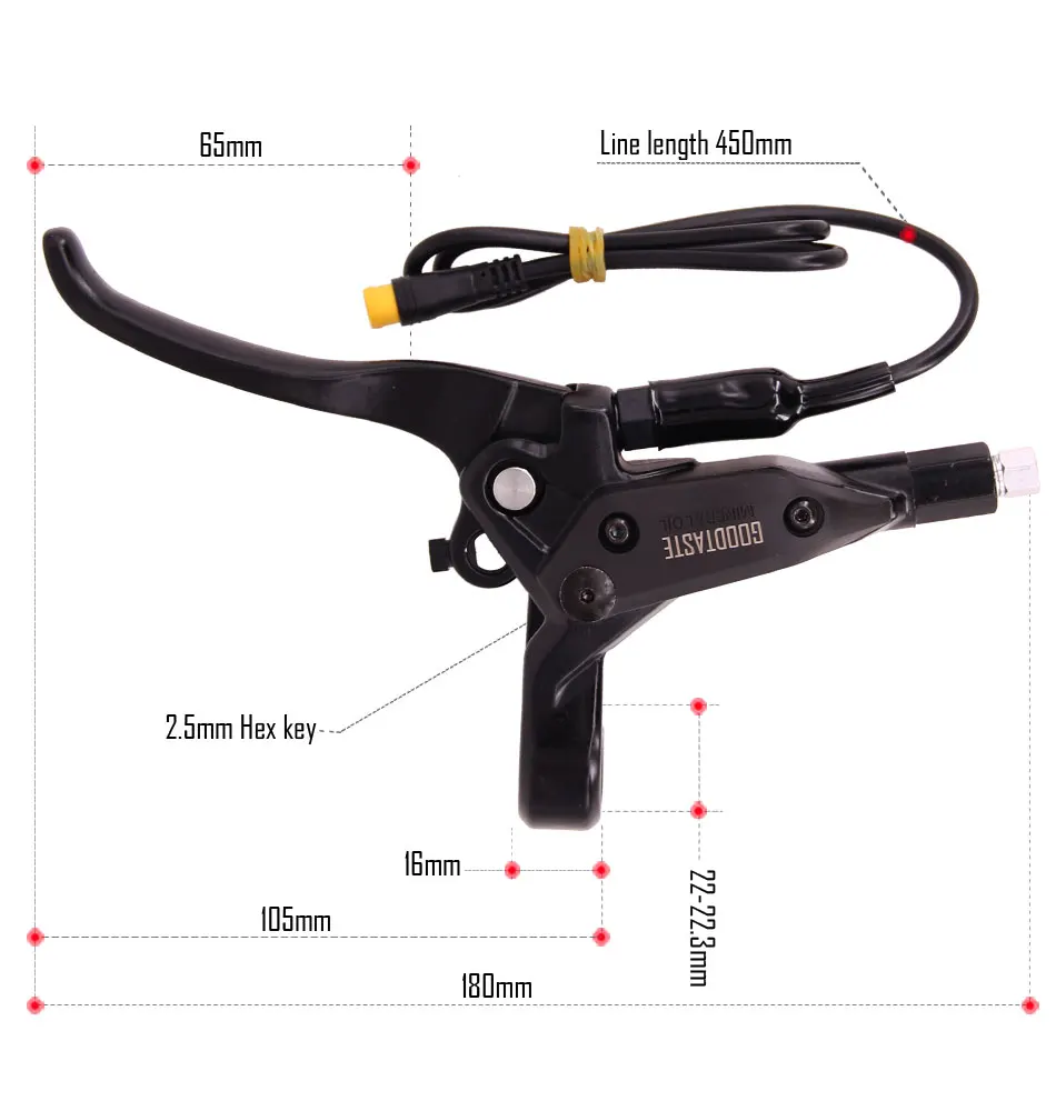 Goodtaste GT03 E-Bike MTB Scooter Split 2100 tubi prezzo disco sinistro spento Xod Bafang parti 3 Pin freni idraulici bici - immagine 4