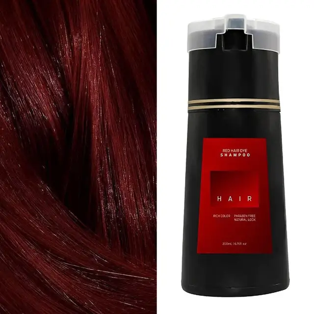 200ML Hair Coloring Shampoo Dye Shampoo For Covering Gray White Shampoo Black Brown Purple Hair Colouring Shampoo Hair Care