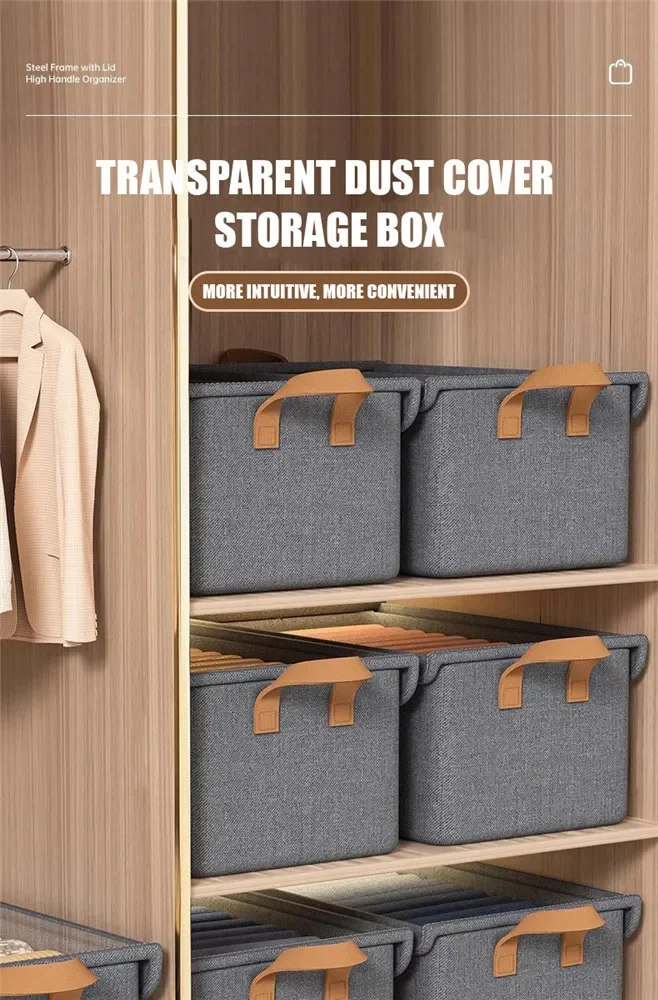 Description Picture 3 of itemBedroom Clothes Storage Box With Transparent Lid Drawers Organizer For T-Shirt Pants Underwear Organizer Wardrobe Storage