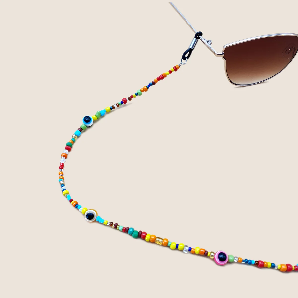 Trendige Perlen-Brillenkette Augendekoration Farbenfrohe Verzierung Modischer Sonnenbrillenriemen Stilvolles Einzigartiges Tägliches Brillen-Accessoire – Detail 4