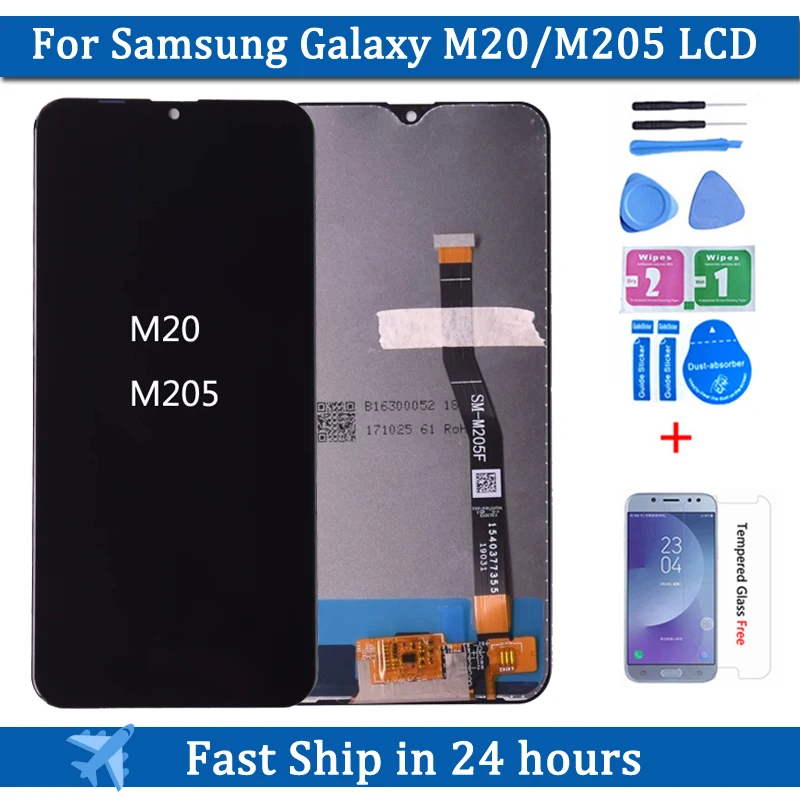 

6.3" Original LCD For Samsung Galaxy M20 M205 M205F SM-M205F/DS LCD Display with Touch Screen Digitizer Assembly free shipping