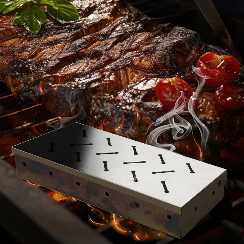 Smoker Box Wood Chips for Barbecue Grill smoker accessories smoker accessory