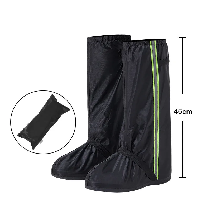 Long Length Waterproof Reusable Motorcycle Cycling Bike  Thickened Oxford Cloth Non-slip Wear-resistant Waterproof Shoes Cover