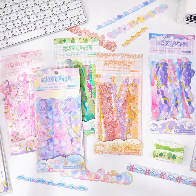 

22 Sheets Assorted Cute Stickers Decoration Scrapbooking Card Phone Sketchbook Aesthetics Journaling Journal Intime Art Supplies