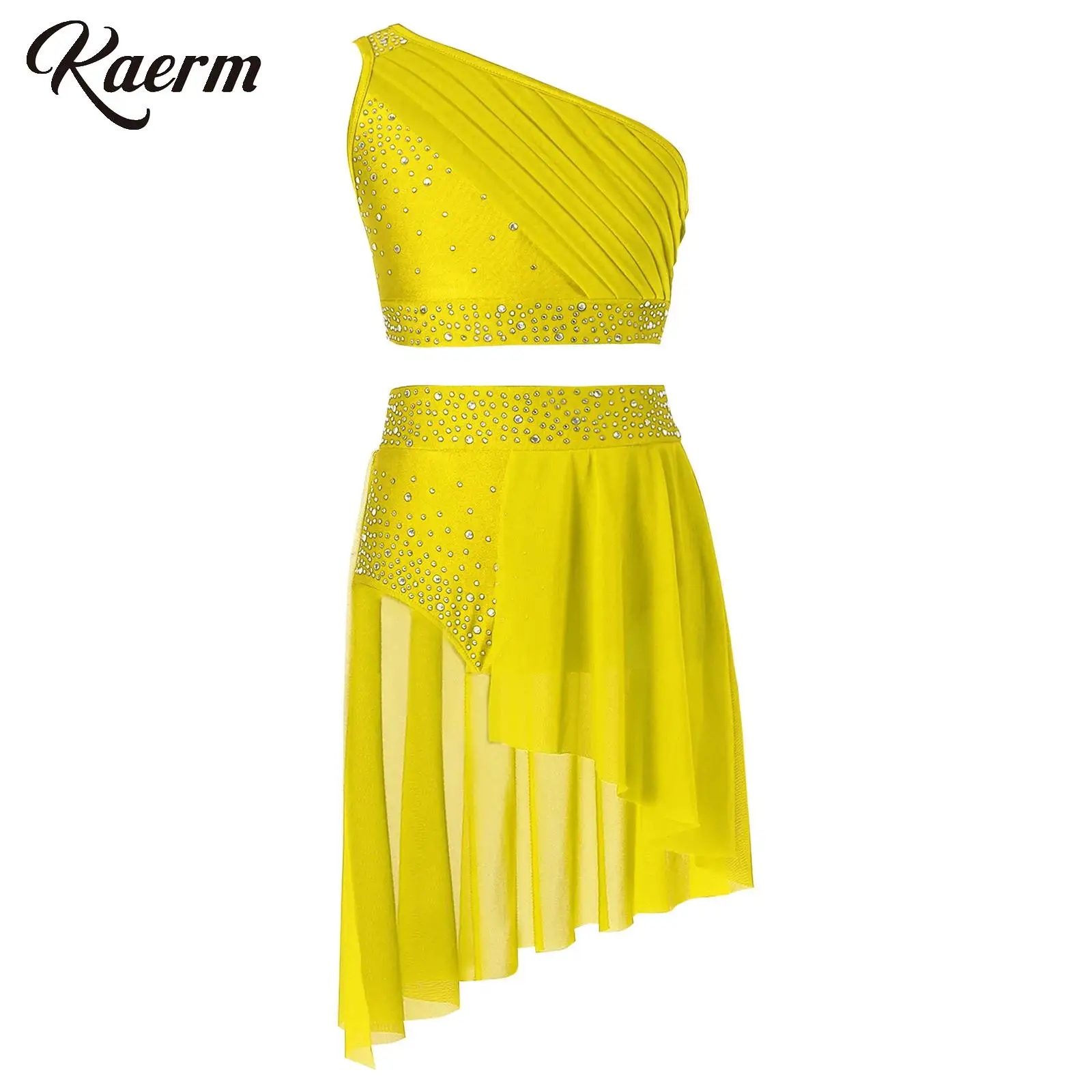 

2 шт., детский блестящий топ на одно плечо для девочек