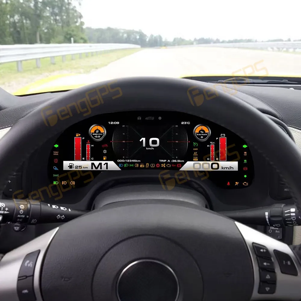 Panel de Instrumentos Digital LCD para Chevrolet Corvette 2005-2013, Velocímetro, Odómetro, Pantalla de Tablero 6