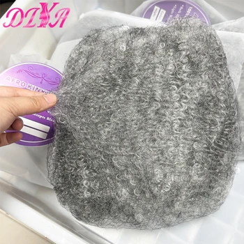 20inch Grey Afro Kinky Human Hair Bulk 50gram/Pack Micro Twist Braiding Extensions Peruvian Remy Hair Bulk for Locs Extensions 1