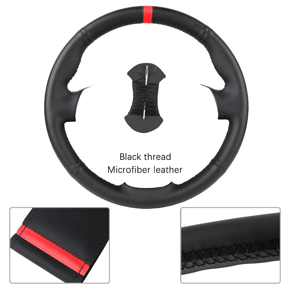 Customized Car Steering Wheel Braiding Cover - Premium Leather Wrap Accessory