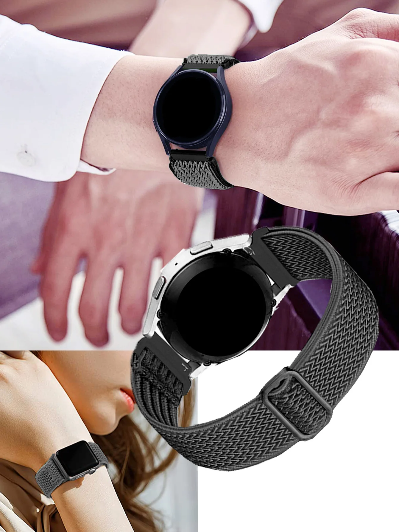 Versatile Elastic Nylon Replacement Strap, 18/20/22mm