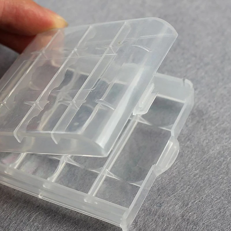 AA AAA Battery Storage Box Hard Plastic Case Cover Holder Protecting Case With Clips For Battery Storage Box