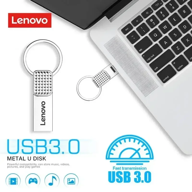 thumbnail image 5 of Unidad flash USB 3.0 original Lenovo de 2 TB, unidad de memoria de metal de 1 TB y 512 GB, unidad flash de alta velocidad, unidad de almacenamiento en U para PC, 5 of 5