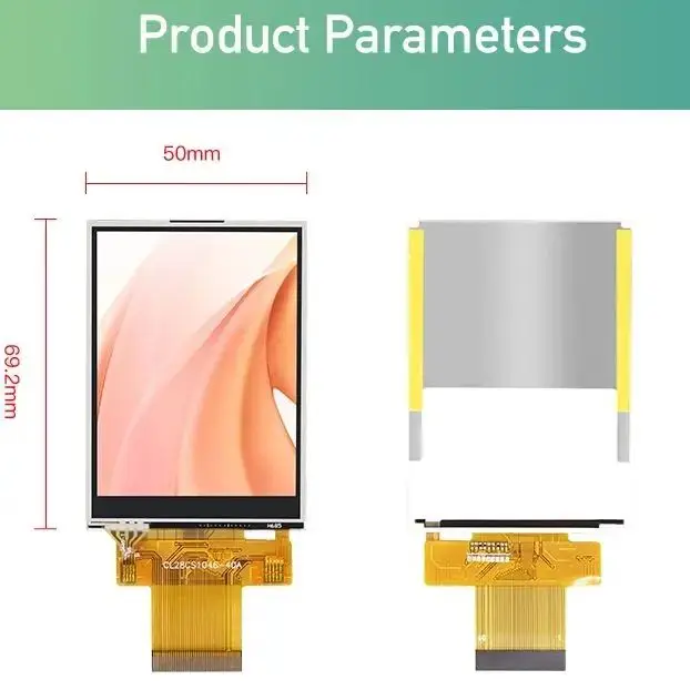 TFT LCD 터치 디스플레이 모듈, IPS 컬러 TN MCU 병렬 포트 I8080 37 핀 납땜 8/16 비트, ST7789V ILI9341 드라이버 칩, 2.4 인치