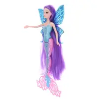 Classic Mermaid Doll Toys Figures With Glittering Tail Wing #C 2