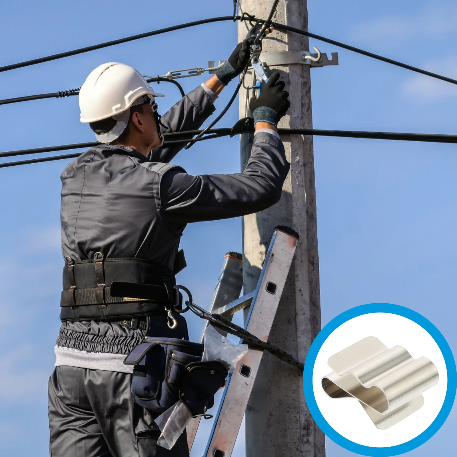 Cable Clip Cable Clamp 50pcs Spring Clamp Cable Clamp Solar Cable Wire Installation Fixing Clip Solar Panel Wire Clips Fix The Clip