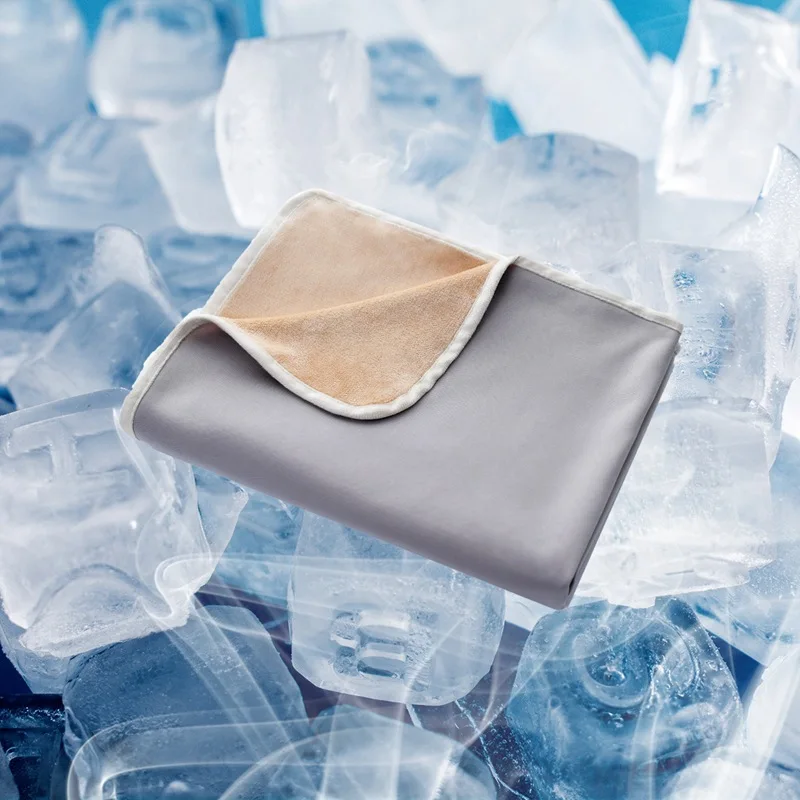 

Cold Feeling Ice Silk Blanket Summer Thin Air-Conditioned Office Children'S Nap Machine Washable Cold Blanket Bedding