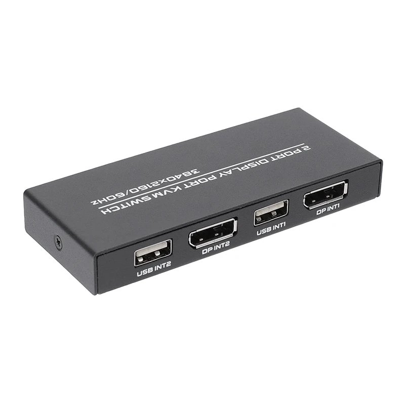 Displayport KVM Switch, 4K@60Hz DP USB Switcher For 2 Computer Share Keyboard Mouse Printer And Ultra HD Monitor