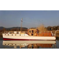 Remote Control Ship Model Assembly Kit DIY 1/16 Bluebird Yacht Laser Cutting Process Adult Building Model Toy Gift Collection 1