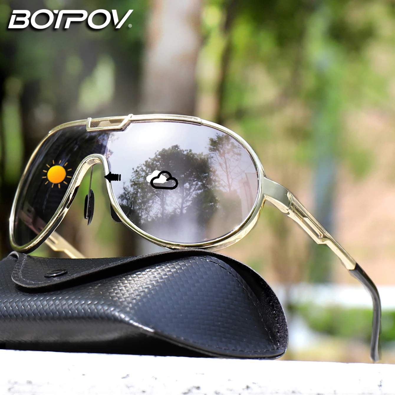 POAT Cycling Sunglasses Photochromic Windproof