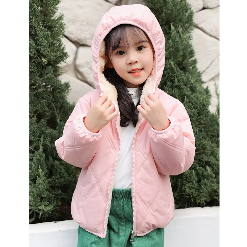 Baby Kids Coats Winter Thicken Jackets For Boys Warm Plush Outerwear Girls Fur Hooded Jackets Toddler Children Clothes Snowsuit