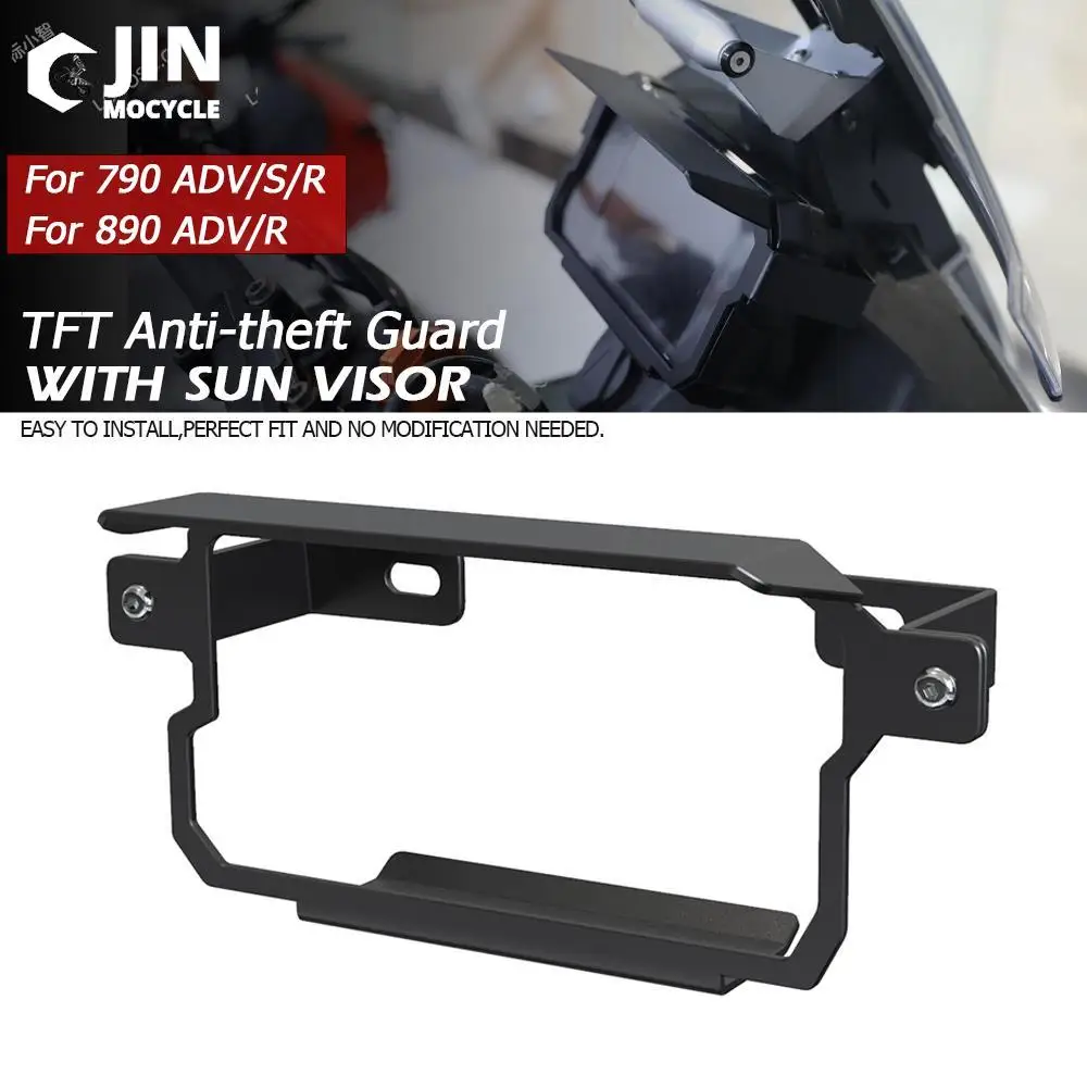 

790ADV 890ADV/R TFT Anti-theft Guard With Sun Visor For 790 Adventure /R/S 19-22 890Adventure R 2021-2023 Motorcycle Accessories
