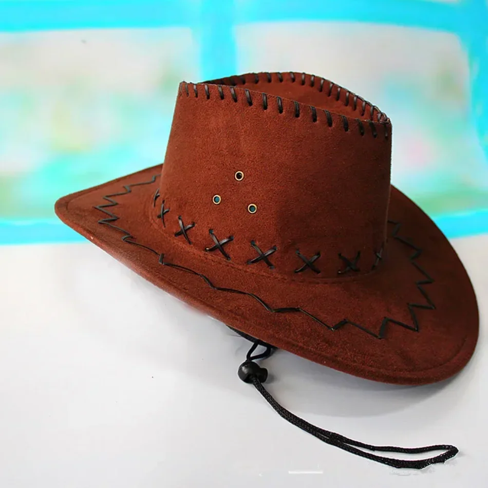 Men's and Women's Cattle Sun Hats Grassland Wide Brimmed Hats Western Cowboy Hats Large Brims, Xinjiang Top Hats Suede