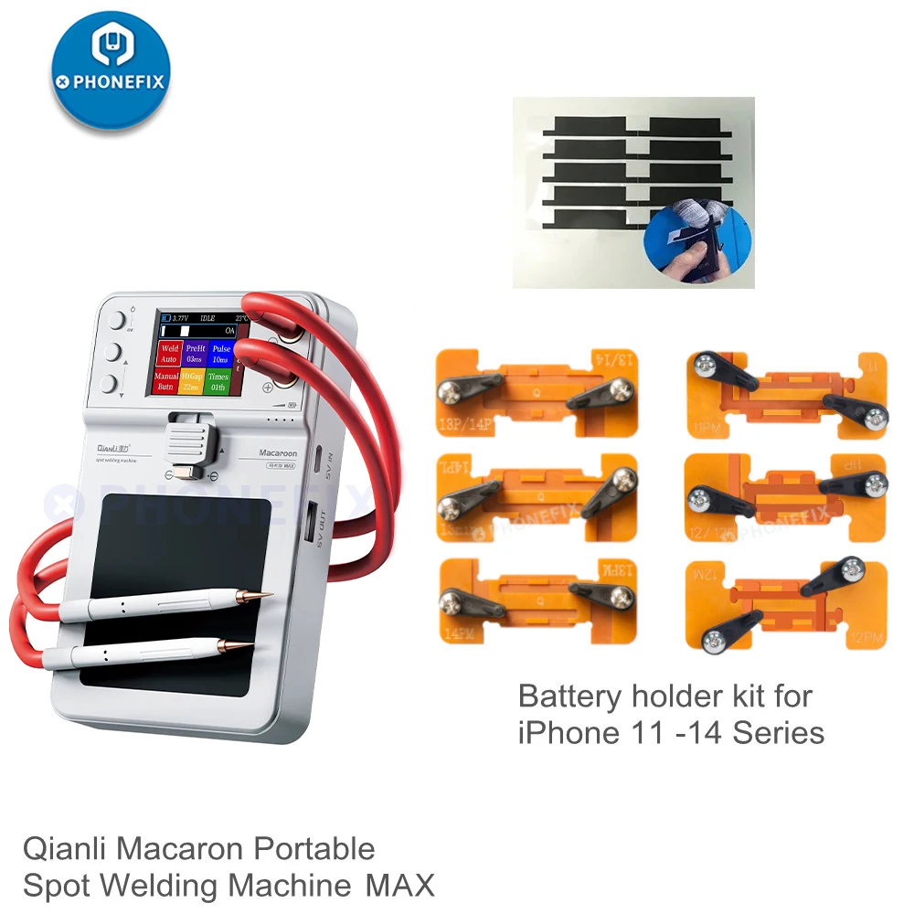 Soldering Tools QianLi Macaron MAX / 2S Portable Spot Welding Machine Mini Spot Welder for iPhone 11-15PM Battery Replacement Soldering Repair iPhone Battery Repair Flex Mobile Phone Battery Board