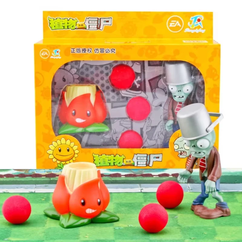Plants vs. Zombies Deluxe Toy Set - Peashooter, Chomper, Winter Melon & Conehead Zombie Game Figures