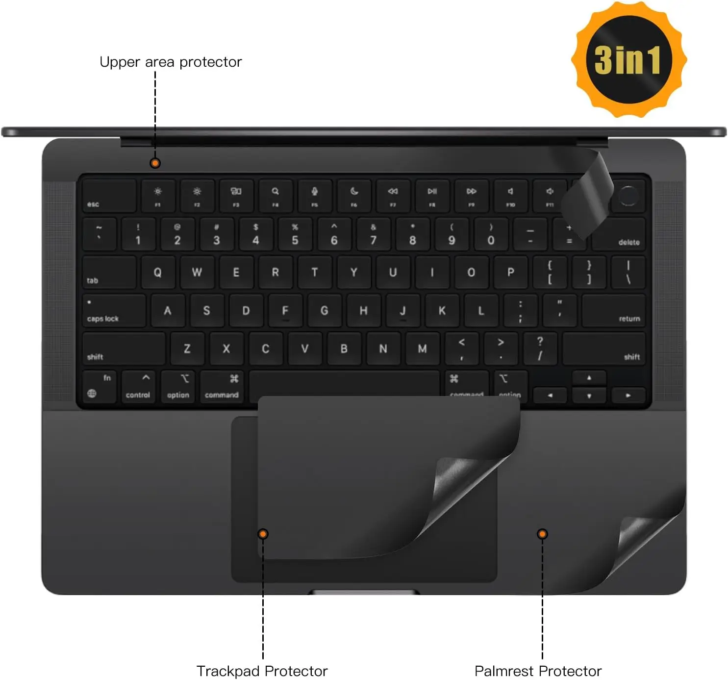 Palm Rest Protector Vinyl Skin Stickers M4 M3 M2 Pro/Max For MacBook Pro 14 inch A3401 A3112 A3185 Scratch-Resistant Cover macbook palm rest protector